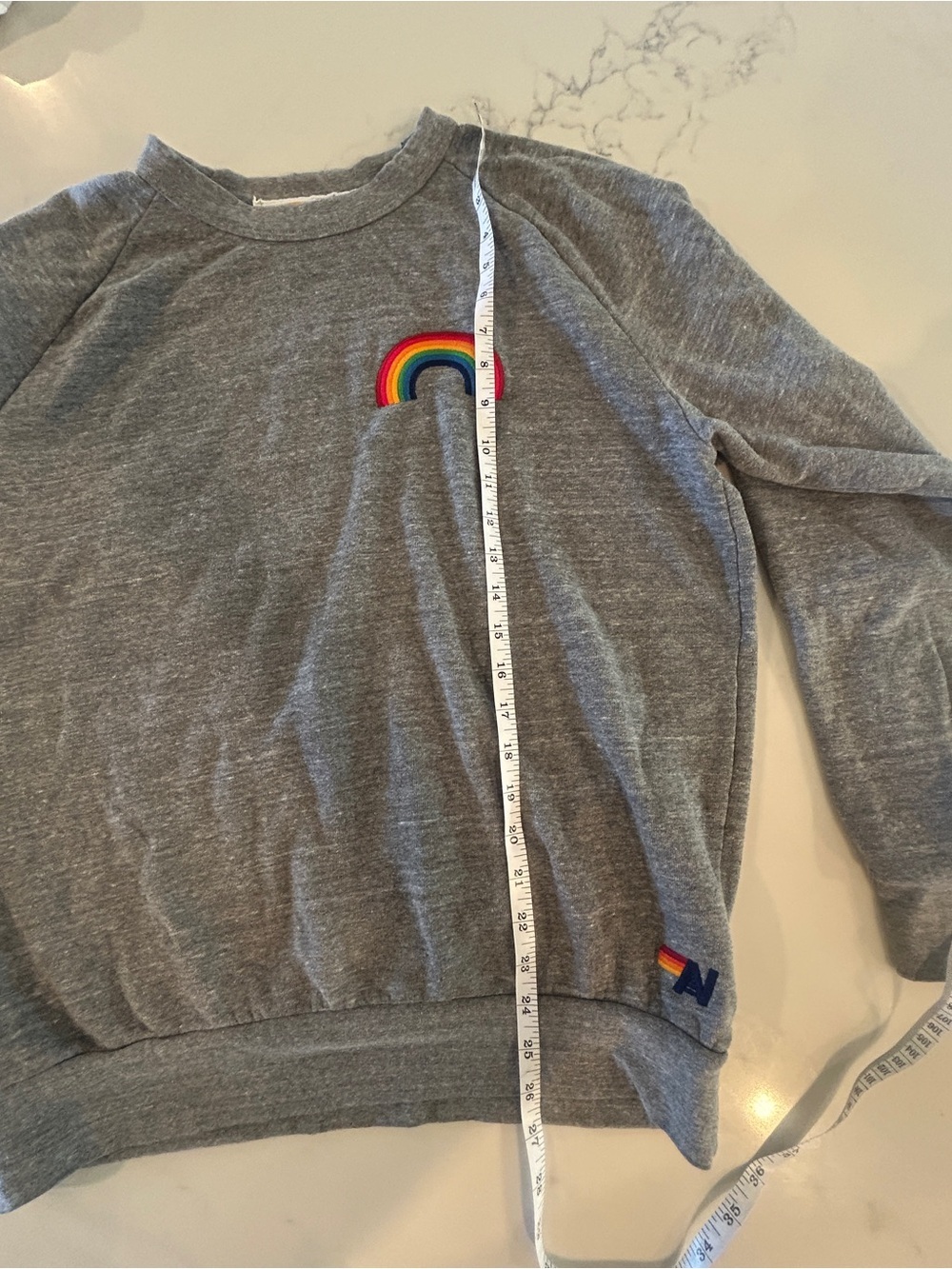 Aviator Nation RAINBOW EMBROIDERY RELAXED CREW SWEATSHIRT size large - Picture 6 of 6